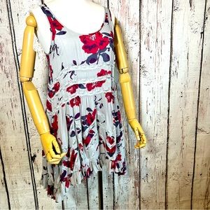 🎉HP🎉 Free People Intimacy Voile and Trapeze Slip Lace Floral Dress Size XS